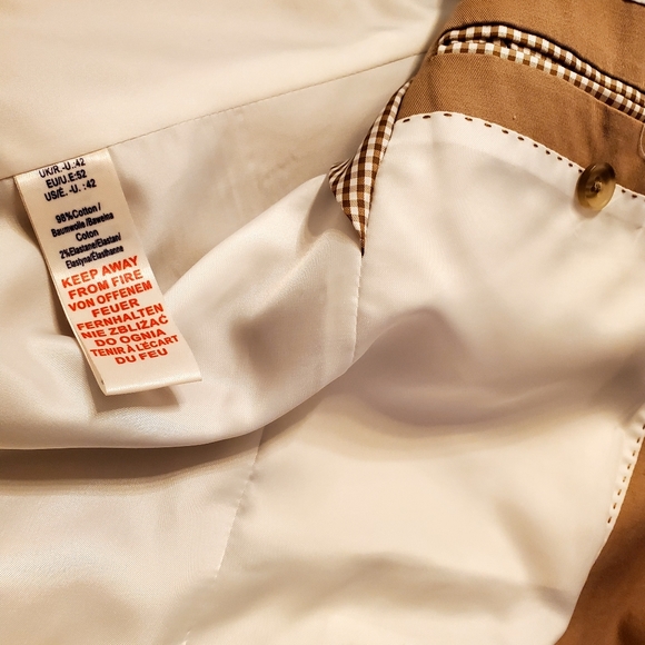 Tan Cotton Sport Coat - "Saville Row" Co. - 42R - Picture 4 of 9